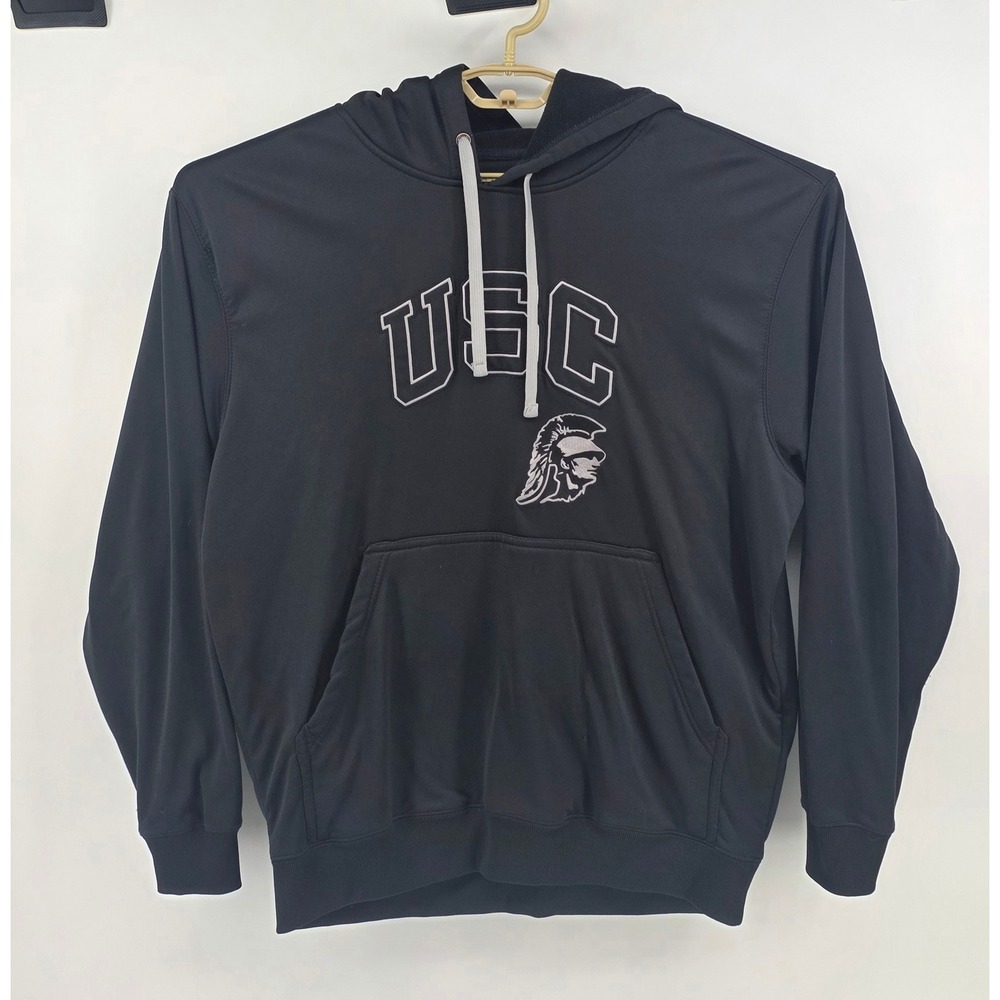 Foot Locker Mens XL USC Trojans Hoodie Black Pullover Sweatshirt NCAA